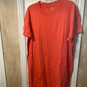 Time and Tru tshirt dress LG coral NWT